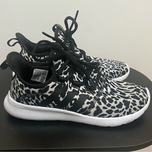 Adidas Black and White Animal Print Sneakers